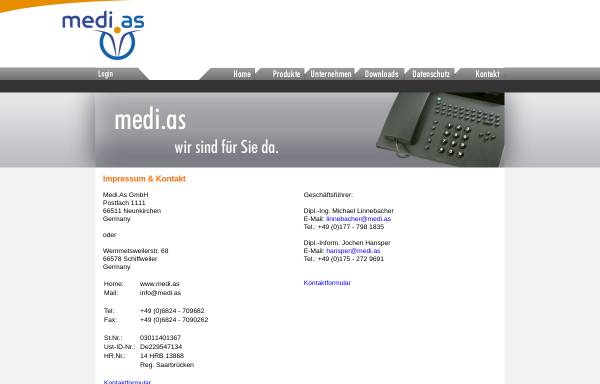Vorschau von www.medi.as, Medi.As GmbH