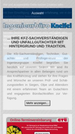 Vorschau der mobilen Webseite www.kneifel.de, Ingenieurbüro Kneifel