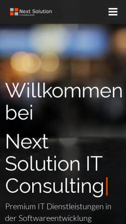 Vorschau der mobilen Webseite www.next-solution.de, Next Solution IT-Consulting GmbH