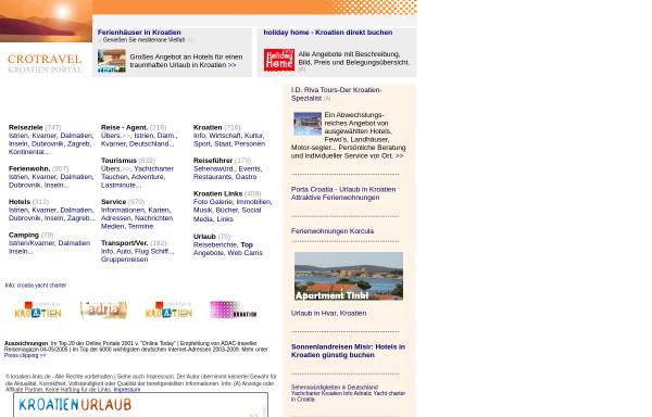 Vorschau von www.kroatien-links.de, Kroatien Reiseportal