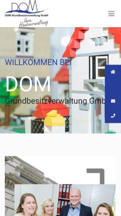 Vorschau der mobilen Webseite dom-grundbesitzverwaltung.de, DOM Grundbesitzverwaltungs GmbH, Köln
