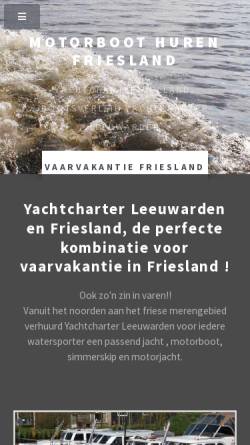 Vorschau der mobilen Webseite www.yachtcharterinholland.de, Yachtcharter Sneek in Holland