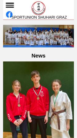Vorschau der mobilen Webseite www.karate-union.at, Karate Sportunion Shuhari Graz