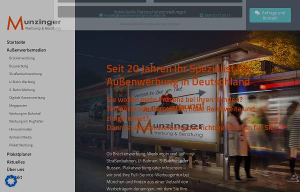 Vorschau von www.werbeagentur-munzinger.de, Munzinger Werbung und Beratung