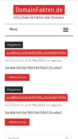 Vorschau der mobilen Webseite domainfakten.de, domainfakten.de - Blog mit Themen rund um Domains