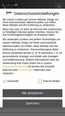 Vorschau der mobilen Webseite hermann-vollmer-gmbh.de, Hermann Vollmer KG