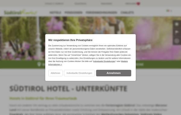 Vorschau von www.suedtirolhotel.com, Südtirolhotel - Portal