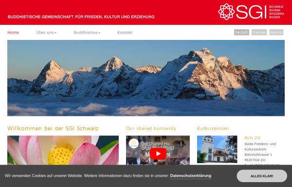 Vorschau von www.sgi-ch.org, Soka Gakkai Schweiz