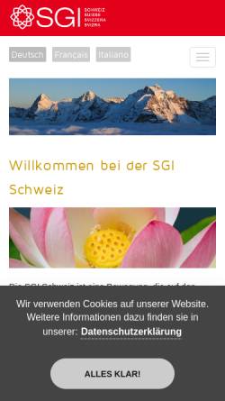 Vorschau der mobilen Webseite www.sgi-ch.org, Soka Gakkai Schweiz