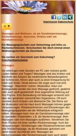 Vorschau der mobilen Webseite www.massage.l-seifert.de, Infor zu Massagen und Rückenschmerzen