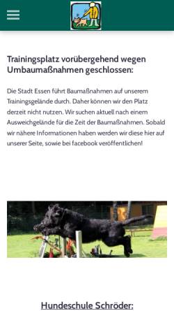 Vorschau der mobilen Webseite www.hundeschule-schroeder.de, Hundeschule Schröder