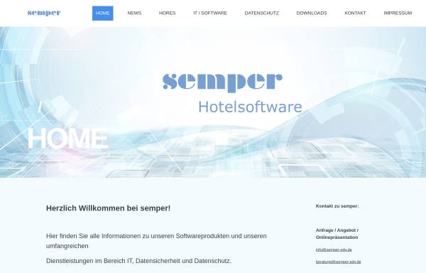 Vorschau von www.semper-edv.de, Semper Hotelsoftware EDV Systembetreuung & Consulting, Costantino Maccioni