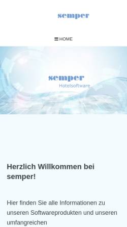 Vorschau der mobilen Webseite www.semper-edv.de, Semper Hotelsoftware EDV Systembetreuung & Consulting, Costantino Maccioni