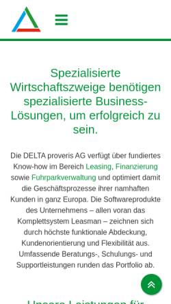 Vorschau der mobilen Webseite www.depag.de, Delta Proveris AG