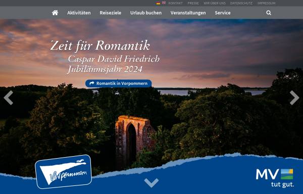 Vorschau von www.vorpommern.de, Vorpommern.de