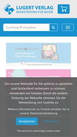 Vorschau der mobilen Webseite www.lugert-shop.de, Lugert Shop