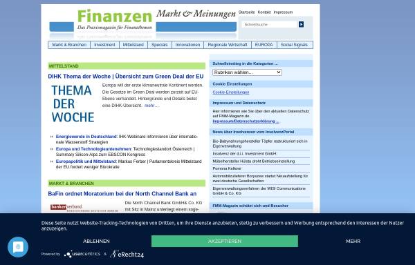 Vorschau von www.fmm-magazin.de, fmm-magazin.de - Praxisnahe Finanzthemen für Entscheider