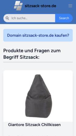 Vorschau der mobilen Webseite www.sitzsack-store.de, Fatboy der Kultsitzsack im XXL-Format