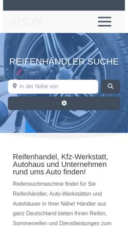 Vorschau der mobilen Webseite www.reifensuchmaschine.de, Reifensuchmaschine.de