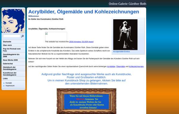 Vorschau von www.gemaeldegalerie-roth.eu, Günther Roth - Acrylbilder und Ölgemälde des Kunstmalers