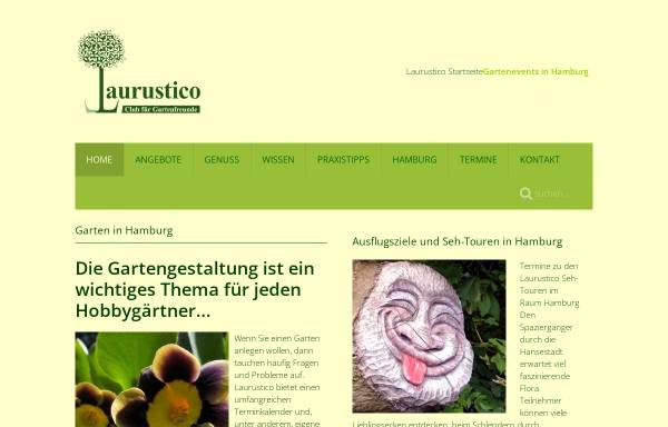 Vorschau von www.laurustico.de, Laurustico - Club für Gartenfreunde