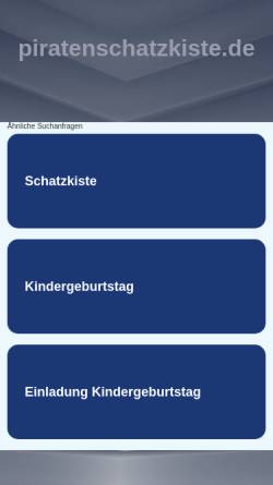 Vorschau der mobilen Webseite www.piratenschatzkiste.de, Piratenschatzkiste