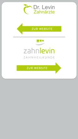 Vorschau der mobilen Webseite www.drlevin.de, Zahnärzte Dres. Levin