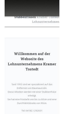 Vorschau der mobilen Webseite www.kramer-tostedt.de, Kramer Tostedt