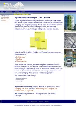 Vorschau der mobilen Webseite www.ids-aachen.de, IDS - Ingenieur Dienstleistungs Service in Aachen