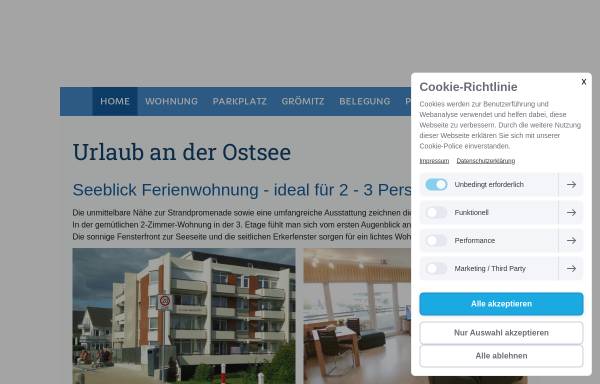 Vorschau von www.ostsee-fewo-heinrichs.de, Aaron Ferienwohnungen in Zingst und Grömitz