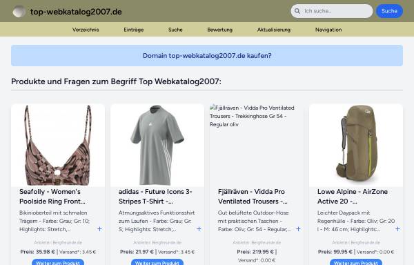 Top Webkatalog 2007 - Webkatalog Eintrag