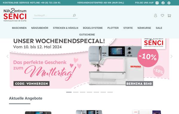 Vorschau von www.kurzwaren-senci.de, Kurzwaren - Shop - Senci