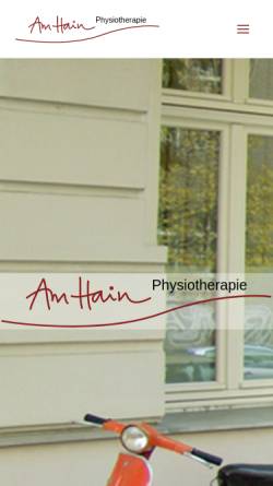 Vorschau der mobilen Webseite www.amhain.de, Physiotherapie Praxis von Maria Kröger in Berlin