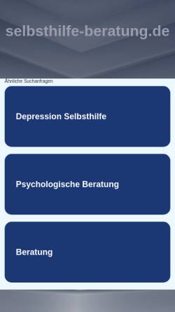 Vorschau der mobilen Webseite www.selbsthilfe-beratung.de, Selbsthilfe-Beratung - Hilfe bei seelischen Problemen