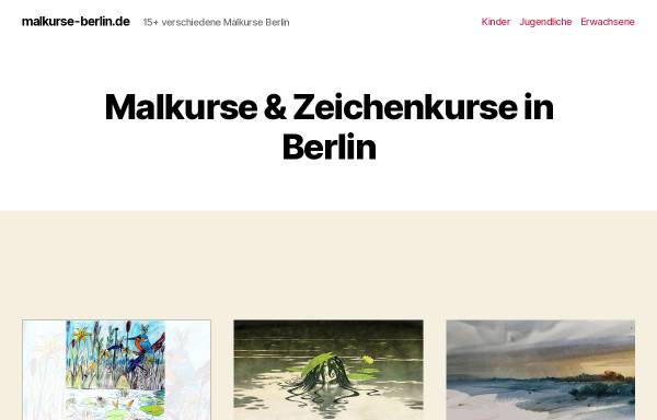 Vorschau von www.malkurse-berlin.de, Malschule Kunstwege-eroeffnen