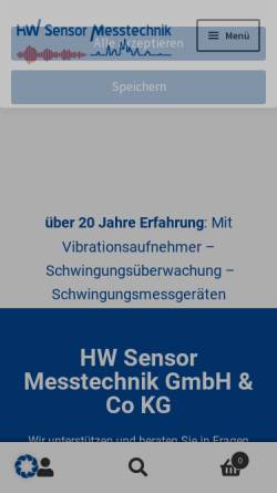 Vorschau der mobilen Webseite www.sensor-messtechnik.de, HW Sensor Messtechnik