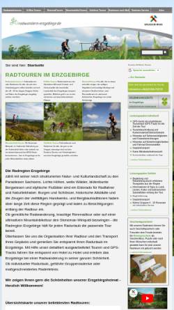 Vorschau der mobilen Webseite www.radwandern-erzgebirge.de, Radwandern ohne Gepäck im Erzgebirge