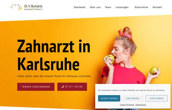 Vorschau von www.bursianis.de, Dr. med. dent. V. Bursianis