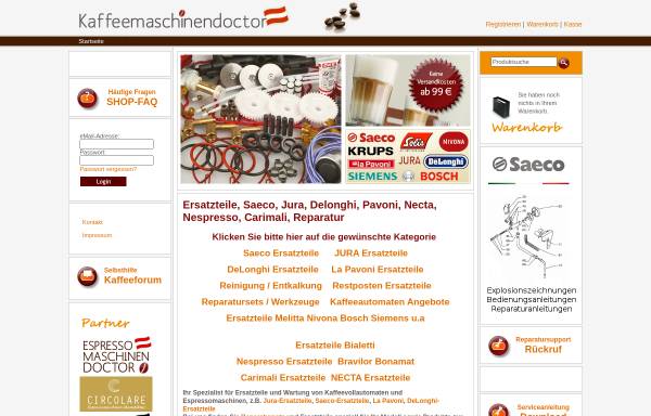 Vorschau von www.kaffeemaschinendoctor.at, Kaffeemaschinendoctor