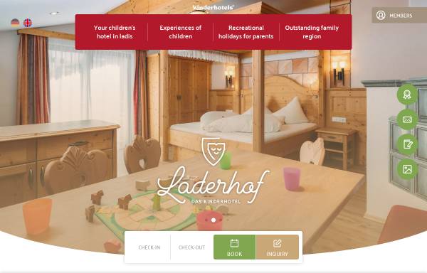 Vorschau von www.laderhof.at, Kinderhotel Laderhof