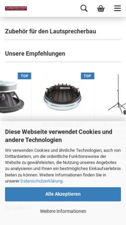 Vorschau der mobilen Webseite www.lautsprecher-technik.de, Lautsprecher-Technik