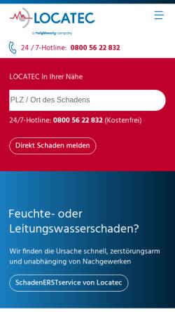 Vorschau der mobilen Webseite www.locatec-berlin.de, Lindenberg Ortungstechnik