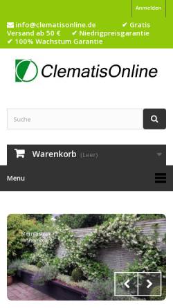Vorschau der mobilen Webseite www.clematisonline.de, Clematis-Online