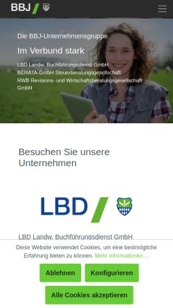 Vorschau der mobilen Webseite www.bbj-unternehmensgruppe.de, BBJ-Unternehmensgruppe