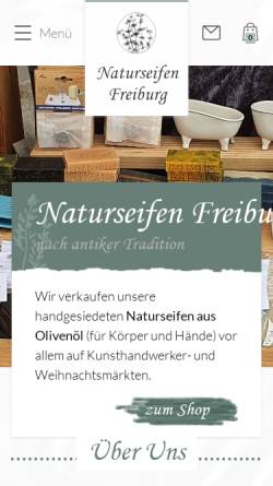 Vorschau der mobilen Webseite www.naturseifen-freiburg.de, Naturseifen Freiburg