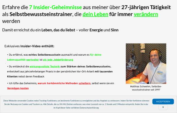 Matthias Schwehm Persönlichkeitstraining - Selbstbewusstseinstraining IntSel®