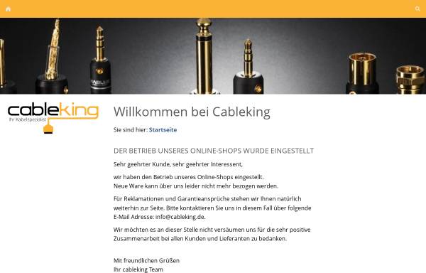 Vorschau von www.cableking.de, cableking - Gehring Datensysteme GmbH