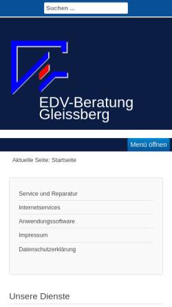 Vorschau der mobilen Webseite www.xmain.de, EDV-Beratung Ulrich Gleissberg