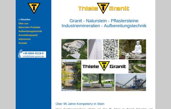 Vorschau von www.thiele-granit.de, Thiele Granit