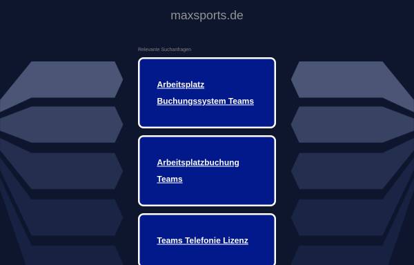 Vorschau von www.maxsports.de, Max Sports